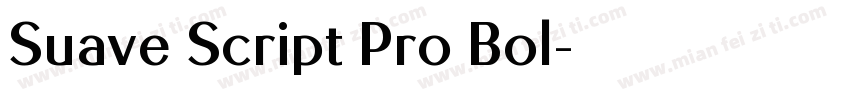 Suave Script Pro Bol字体转换